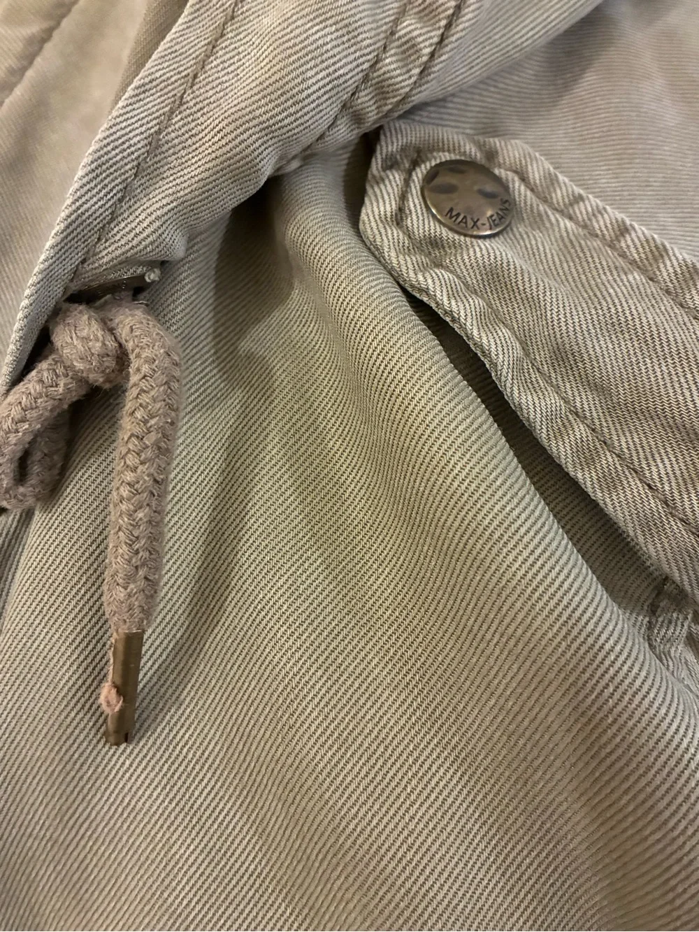 Max Jeans Olive Utility Hooded Jacket